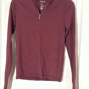 FLX Women's Long Sleeve Top - Burgundy